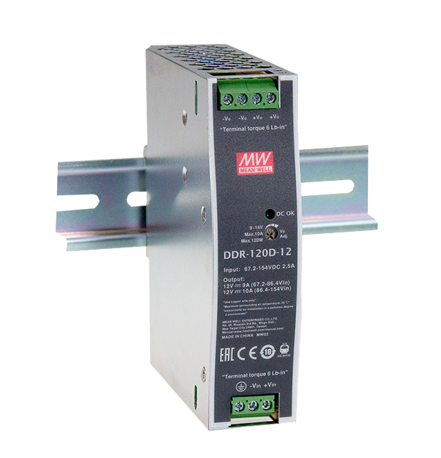 明纬电源DDR-120系列120W导轨型DC-DC转换器